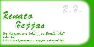 renato hejjas business card